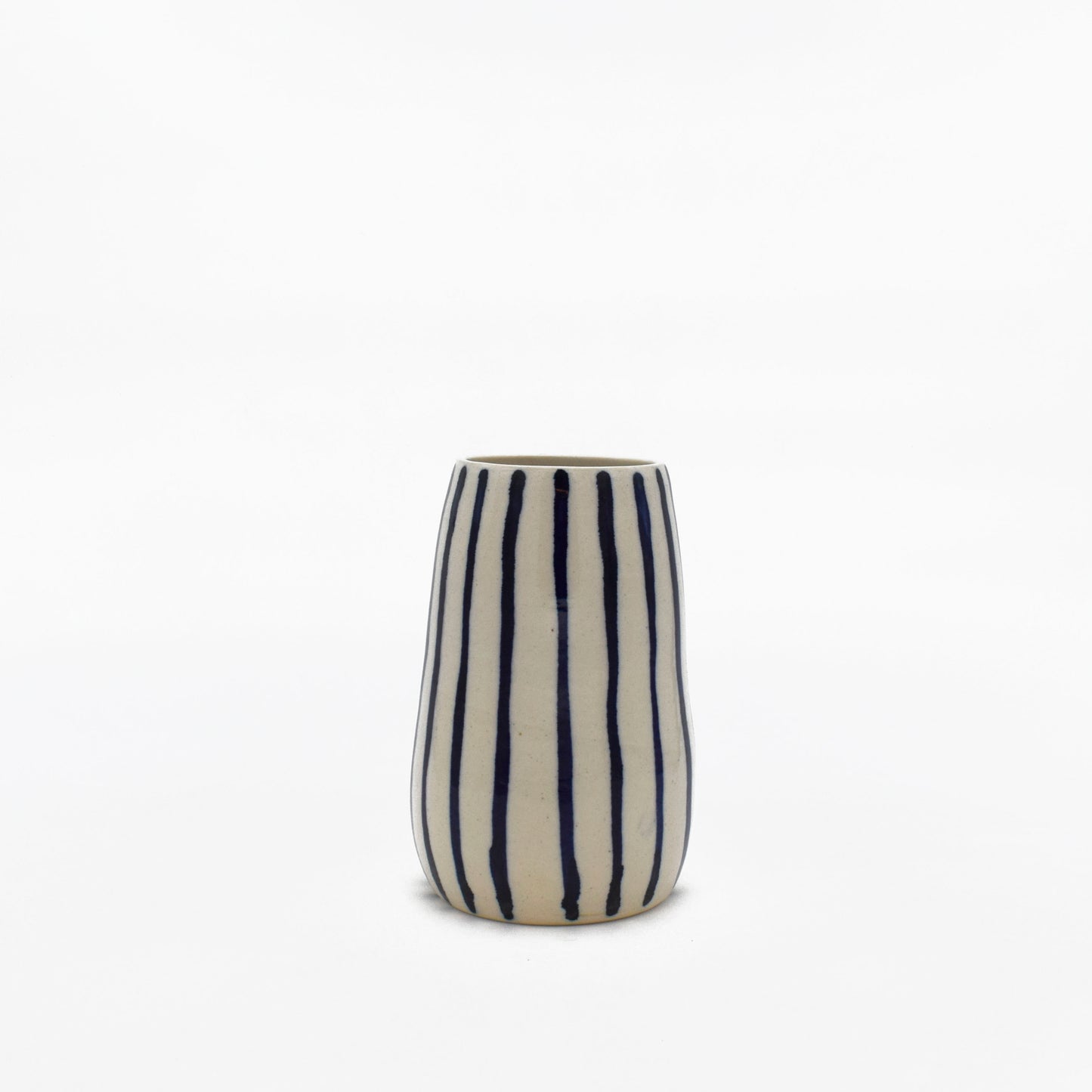 Blue Striped Bottle Vase Small