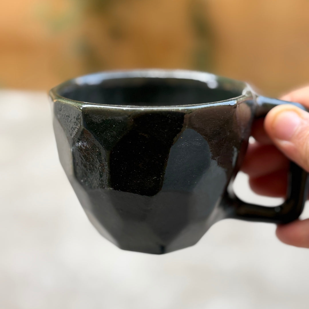 Faceted Cup (square handle) - Pair