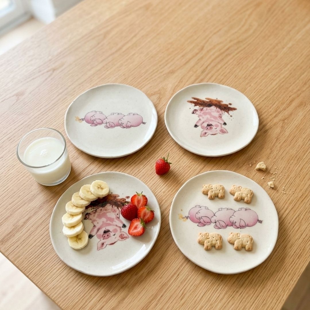 Pig canapes for kids (Set of 4)