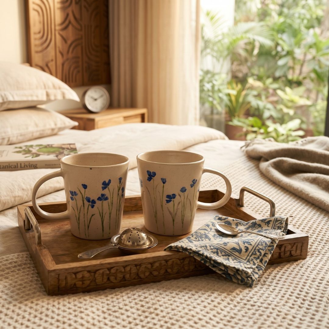 Botanical V mugs (Set of 2)