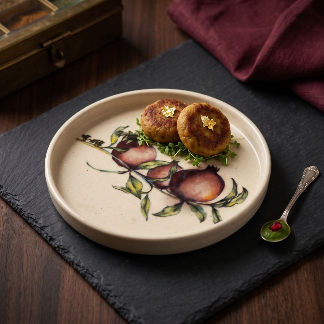 High Walled Snack Plates - Abundance Series (Set of 2)