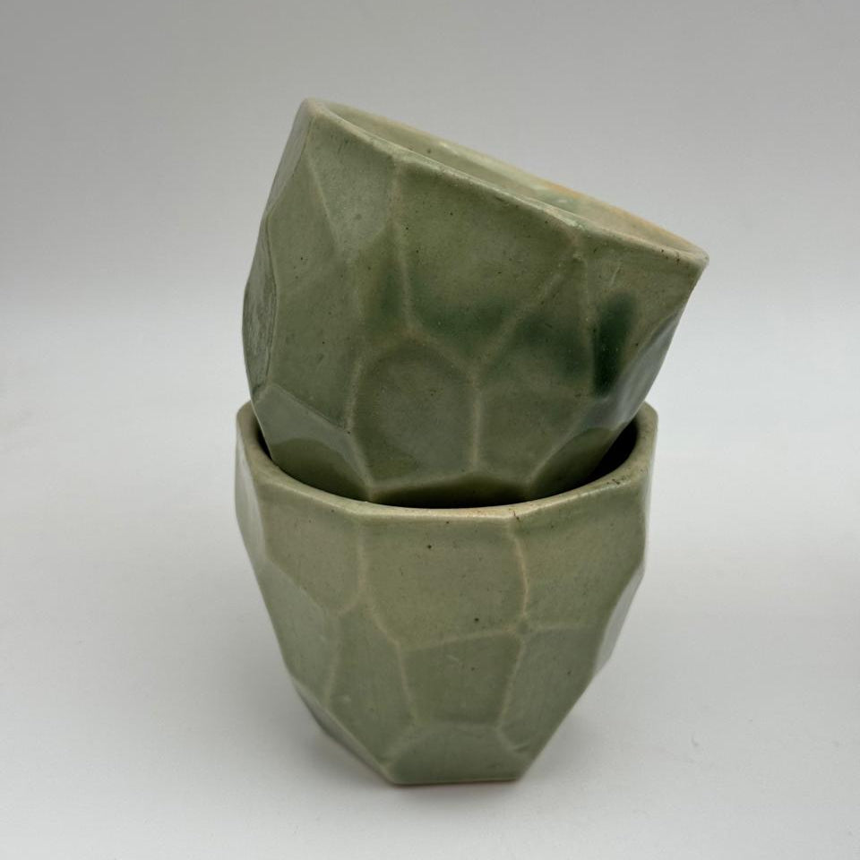 Faceted Matcha Tumblers (Set of 2)