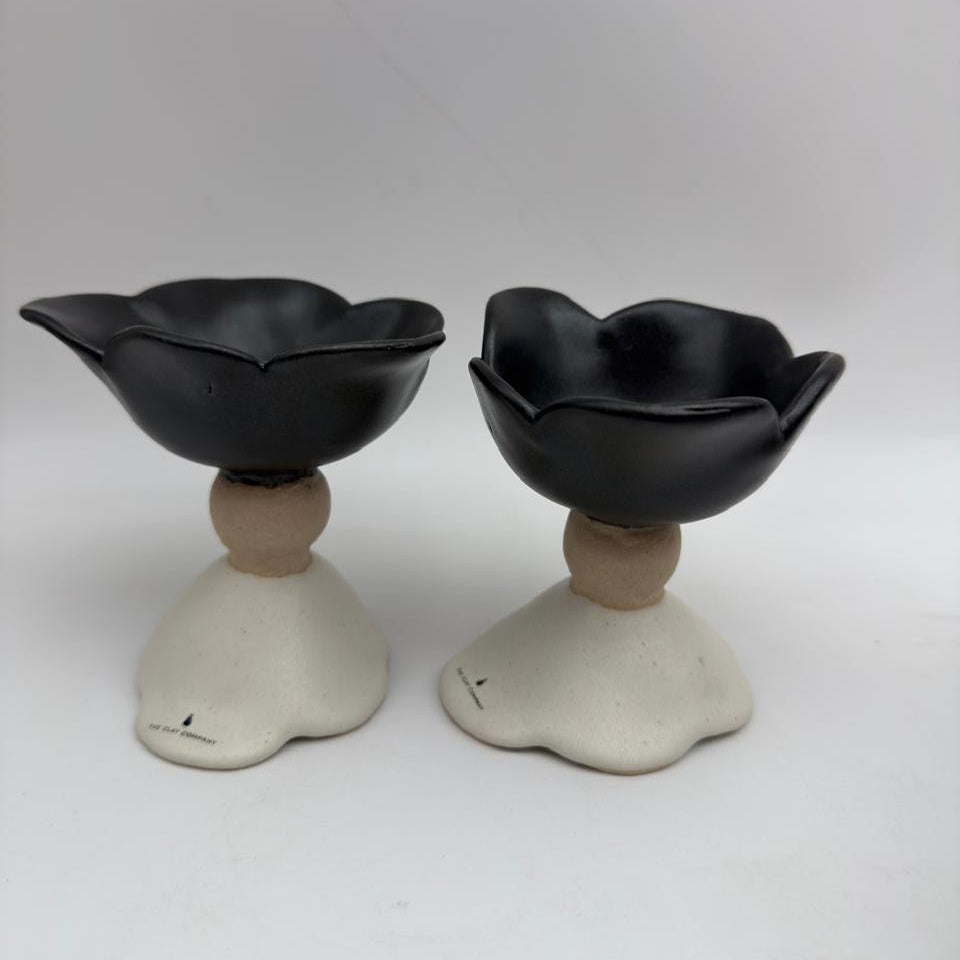 Flower both sided ice cream bowls (Set of 2)
