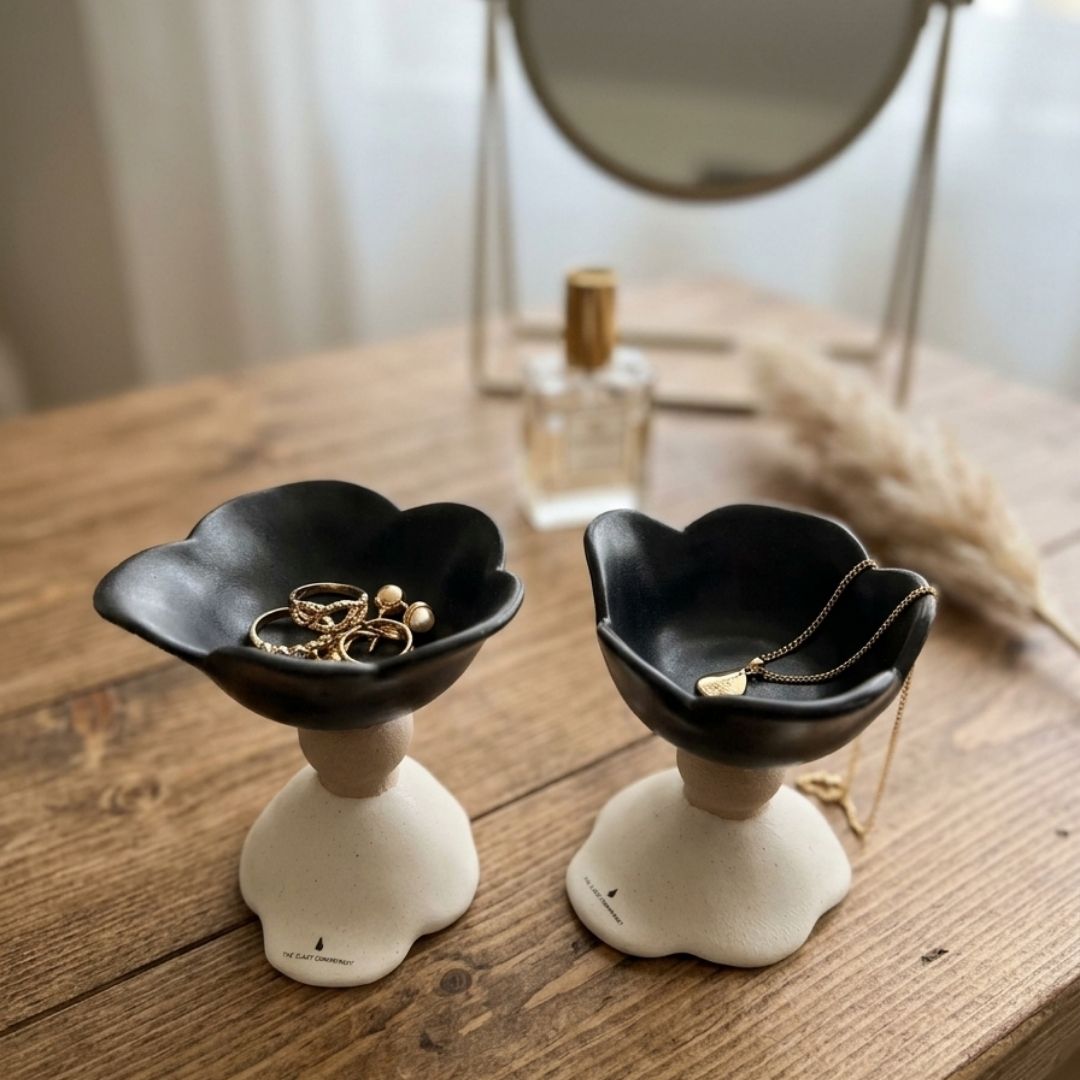 Flower both sided ice cream bowls (Set of 2)