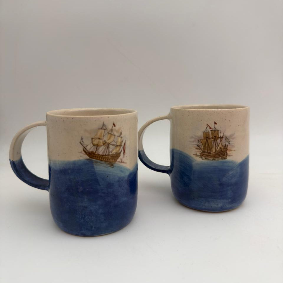 Dad ship Mugs (Tall) - Set of 2