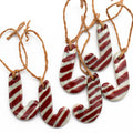 Candy Cane Charm Ornaments set of 6 pieces