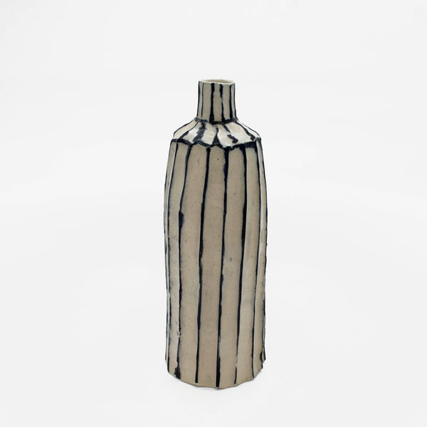 Bottle Vase with ridges