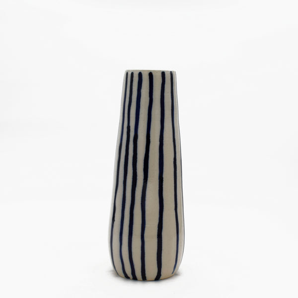 Blue striped Bottle Vase