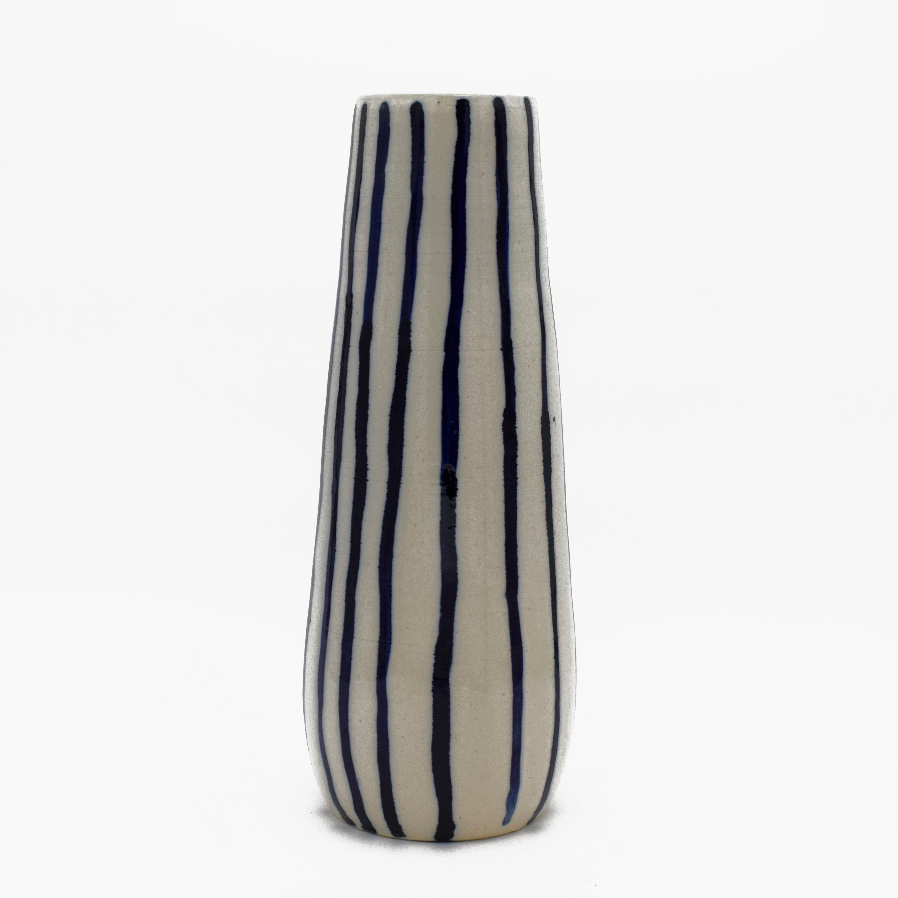 Blue striped Bottle Vase