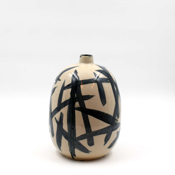 Hand painted Bottle vase Large