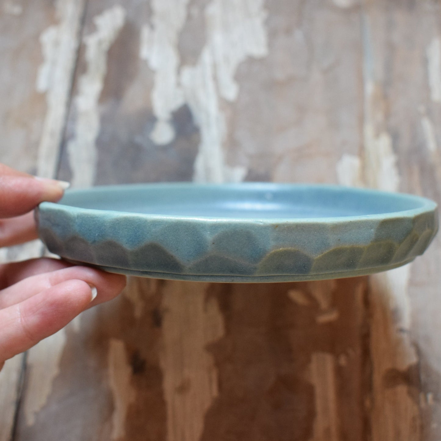 Faceted Cup and Saucer