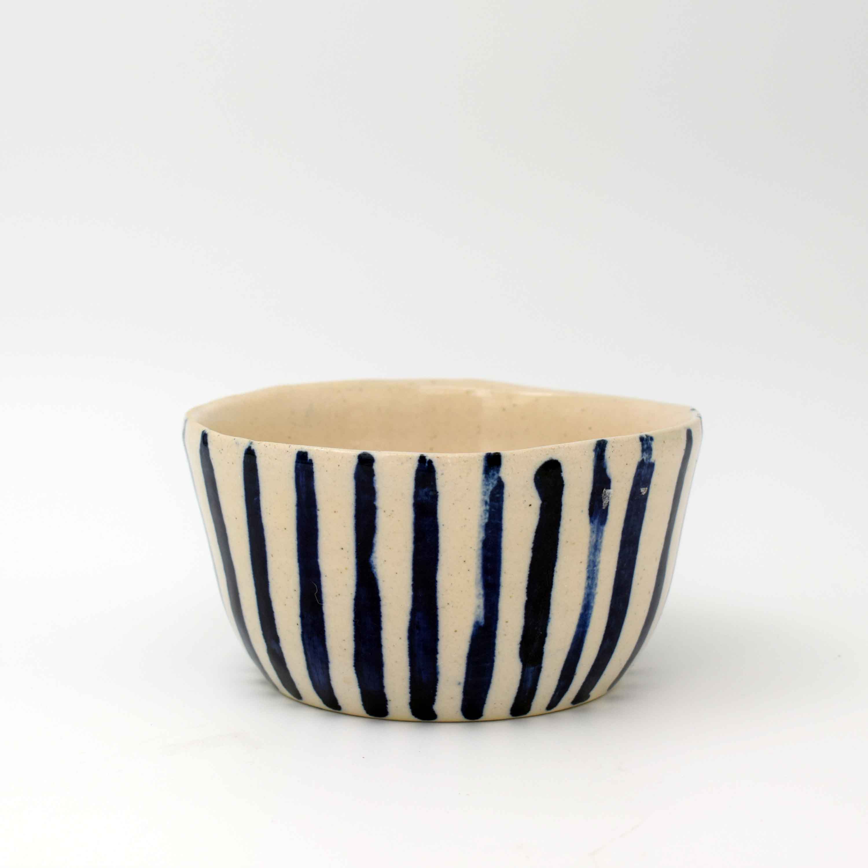 Stripe painted Bowl (Set of 2)
