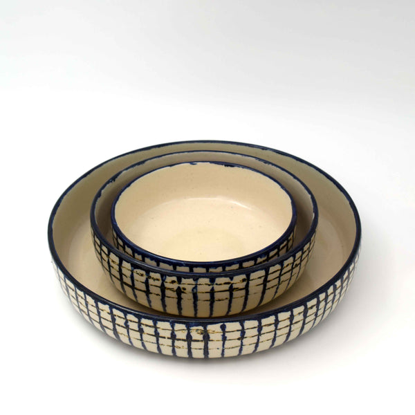 Hand Painted Bowls/serving dish (Set of 3)