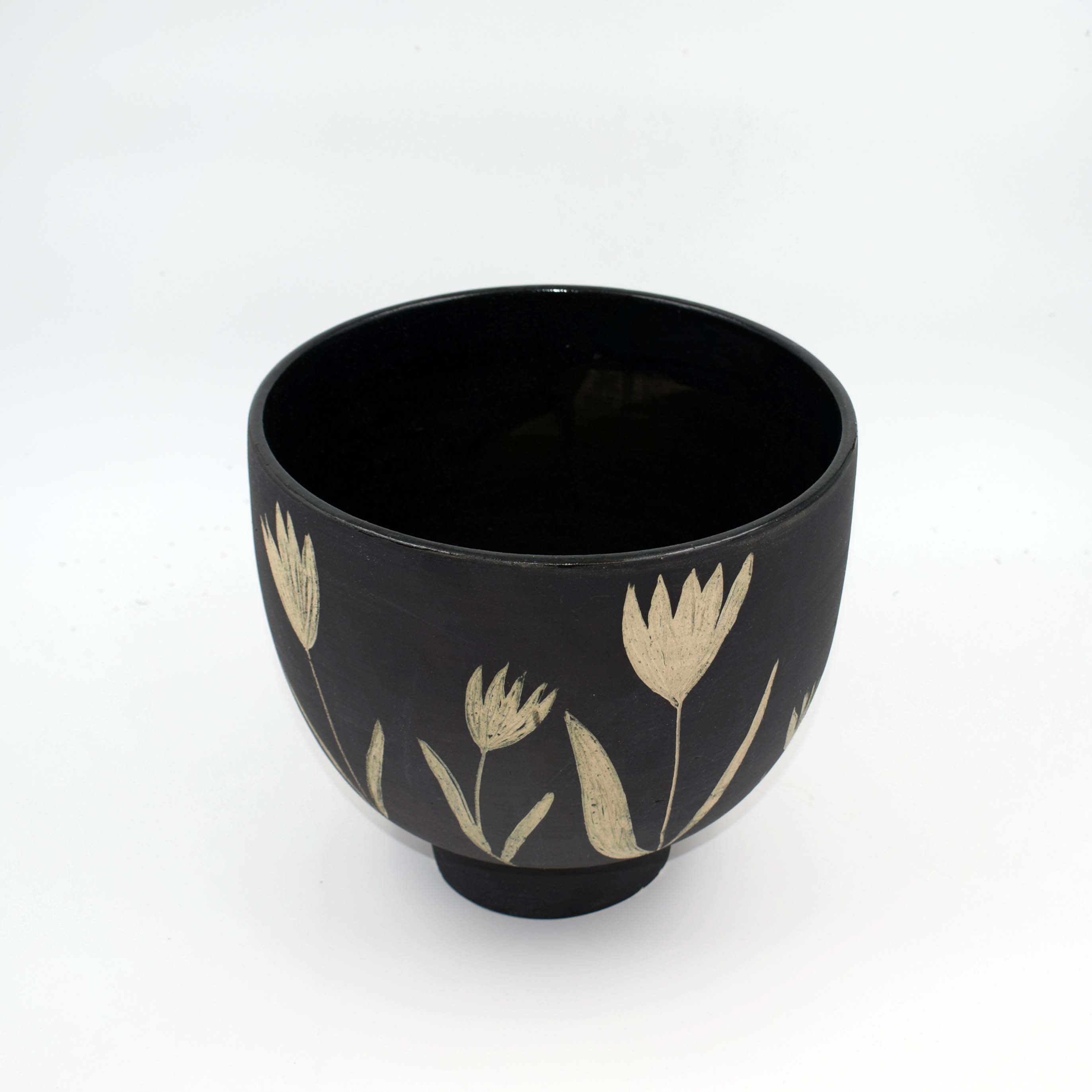 Sgraffito Lily Bowl Vase