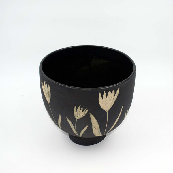 Sgraffito Lily Bowl Vase