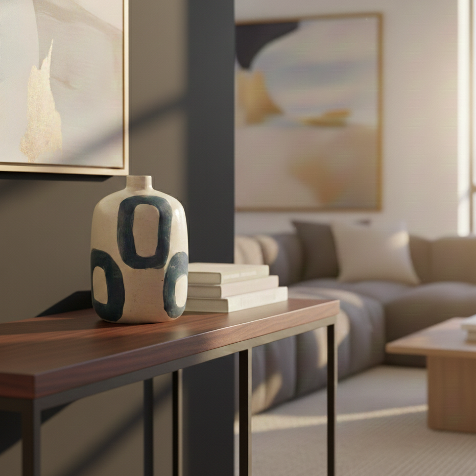 Snowy broad shoulder vase