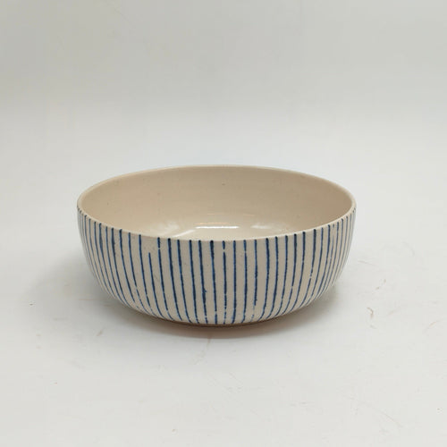 Blue Thin Stripes Bowl