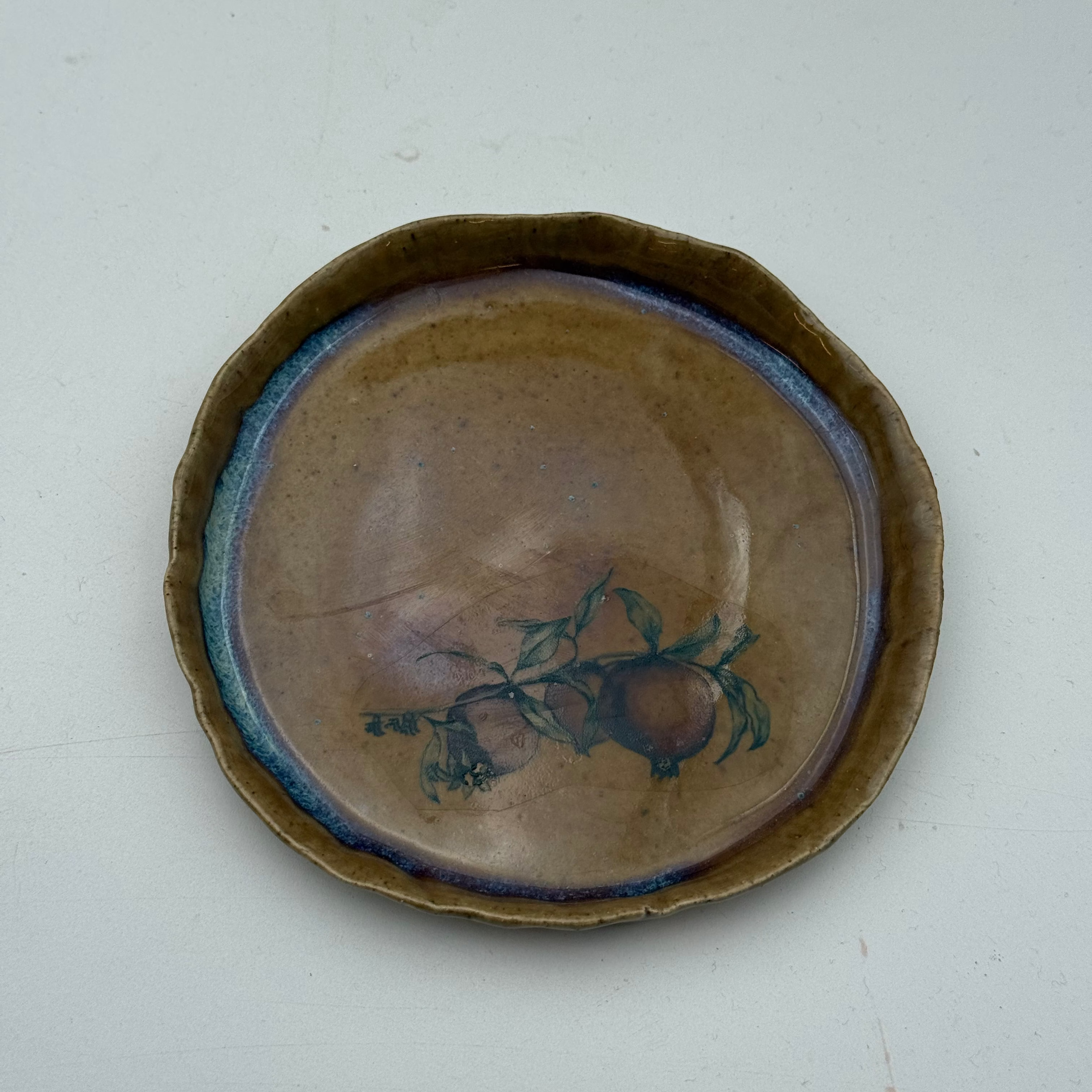 Caramel and duck egg abundance Plates (Set of 2)