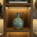 Moon Handle Vase - Patina Green