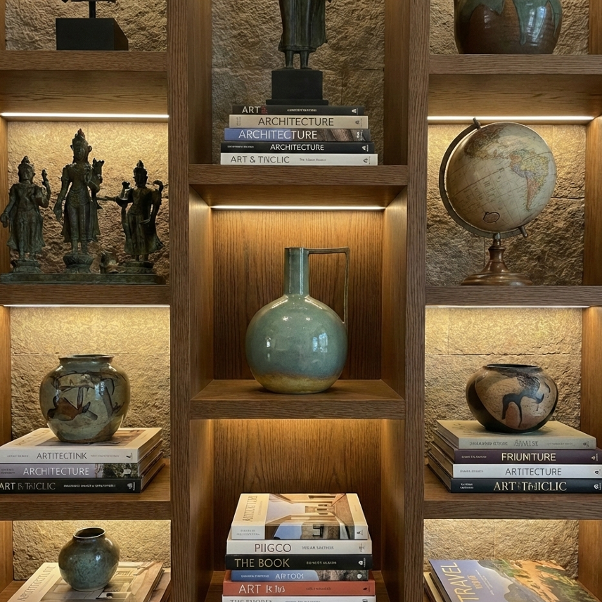 Moon Handle Vase - Patina Green