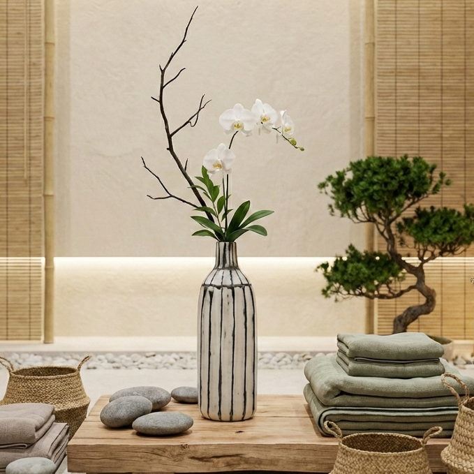 MIDNIGHT LINES - RIBBON VASE