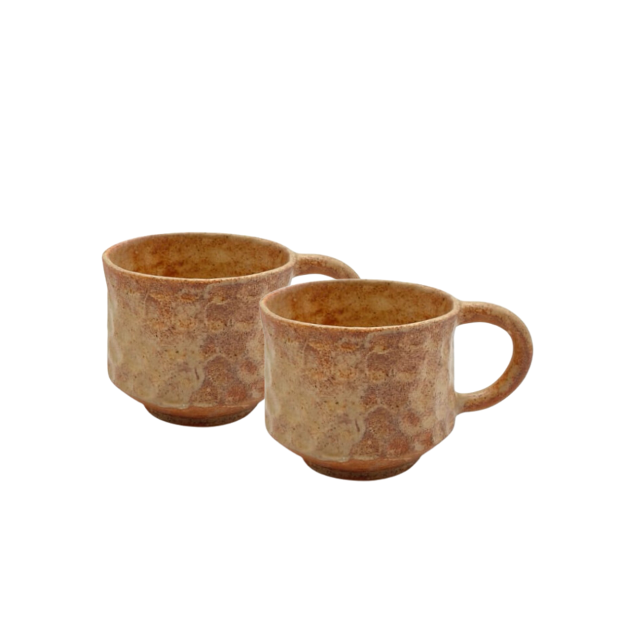Pinched Barrel tea cups (pair)