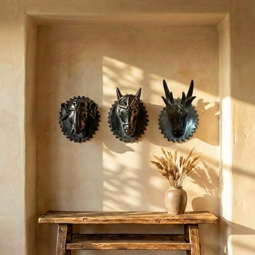 Black Animals Wall Hanging Trio