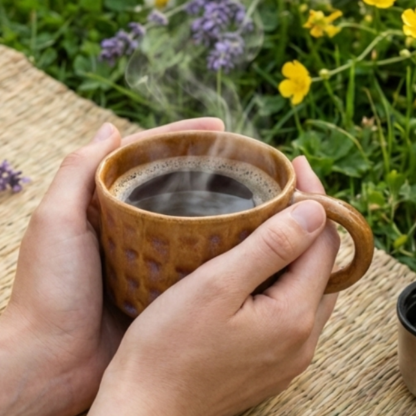 Pinched Barrel tea cups (pair)