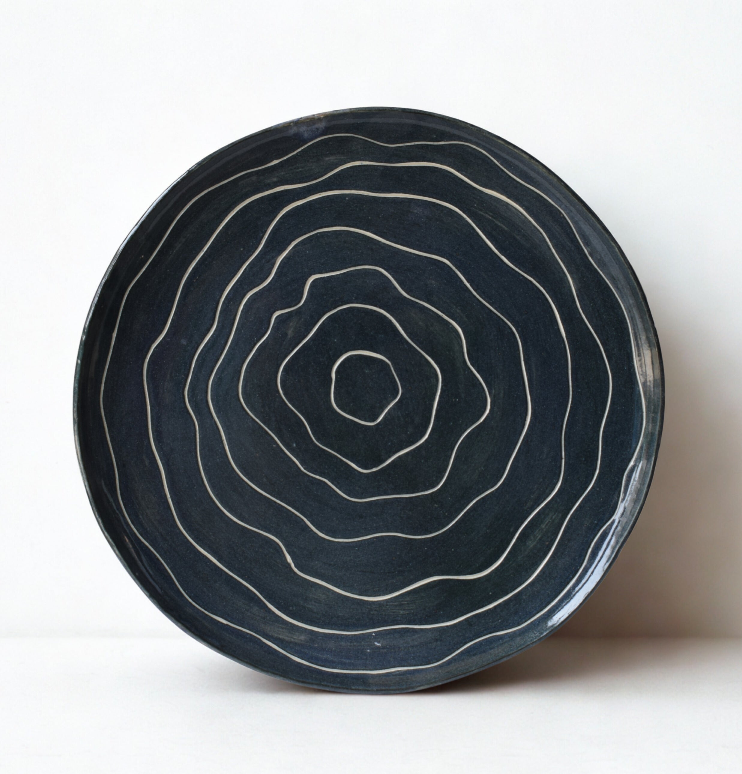 Giant Black Whirlpool Platter