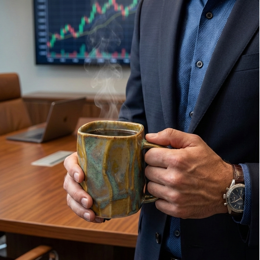 Faceted Square Mugs (Pair)