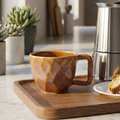 Faceted Cup (square handle) - Pair