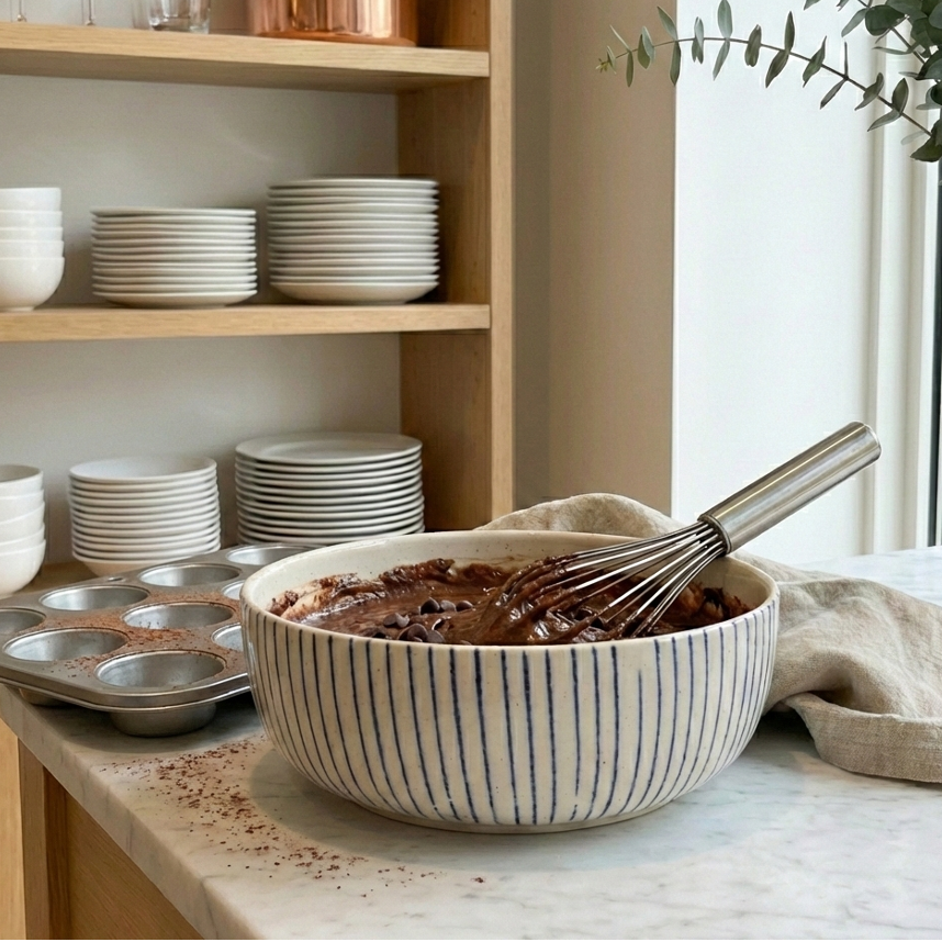 Blue Thin Stripes Bowl