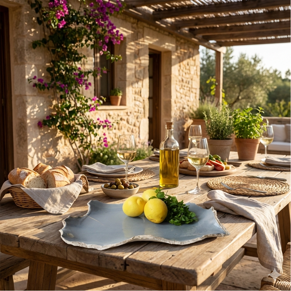 Monochrome Grey Torn Platter for DRY Service