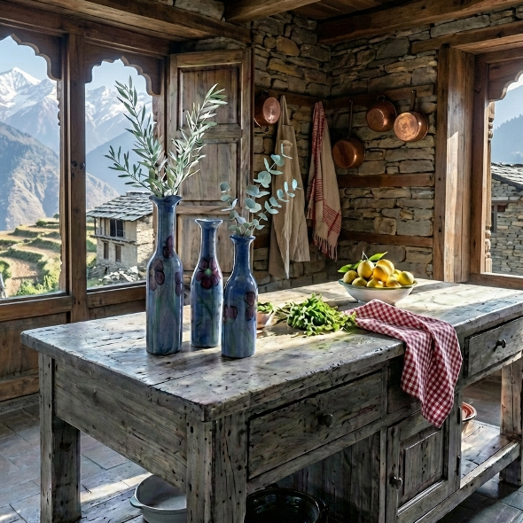 Hand painted bottle vase(set of 3)