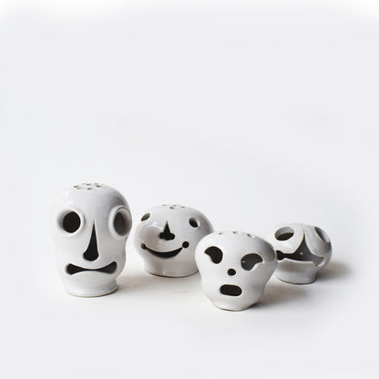 Halloween Faces candle holders Set of 4