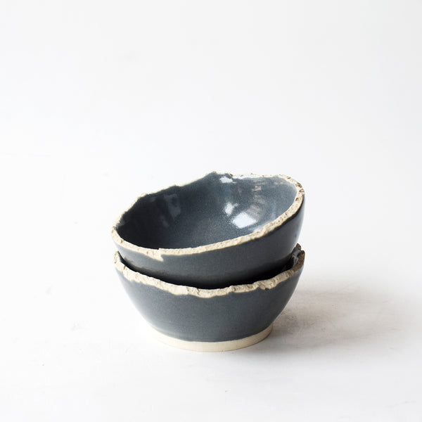 Monochrome Jagged Dipping Bowl Round - Pair