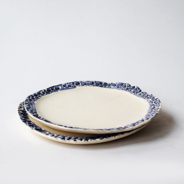 Pebbled Rim Side Plates (Pair)