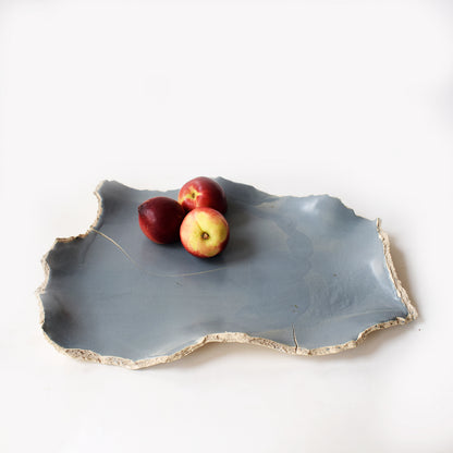 Monochrome Grey Torn Platter for DRY Service
