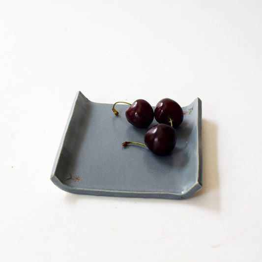 Square Canape Plates Boho Eclectic Railroad (Set of 4)