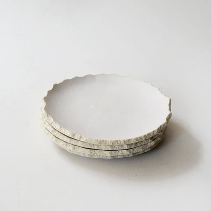 Monochrome Jagged Canape plates (Set of 4)