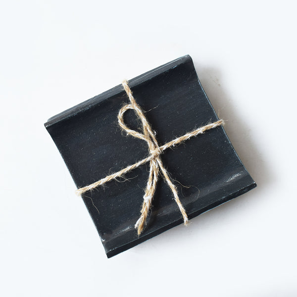 Monochrome Railroad Canape Plates ( set of 4)