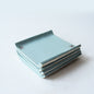 Square Canape Plates Boho Eclectic Railroad (Set of 4)