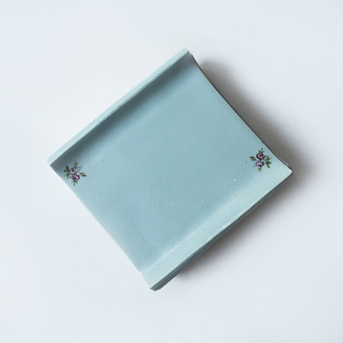 Square Canape Plates Boho Eclectic Railroad (Set of 4)